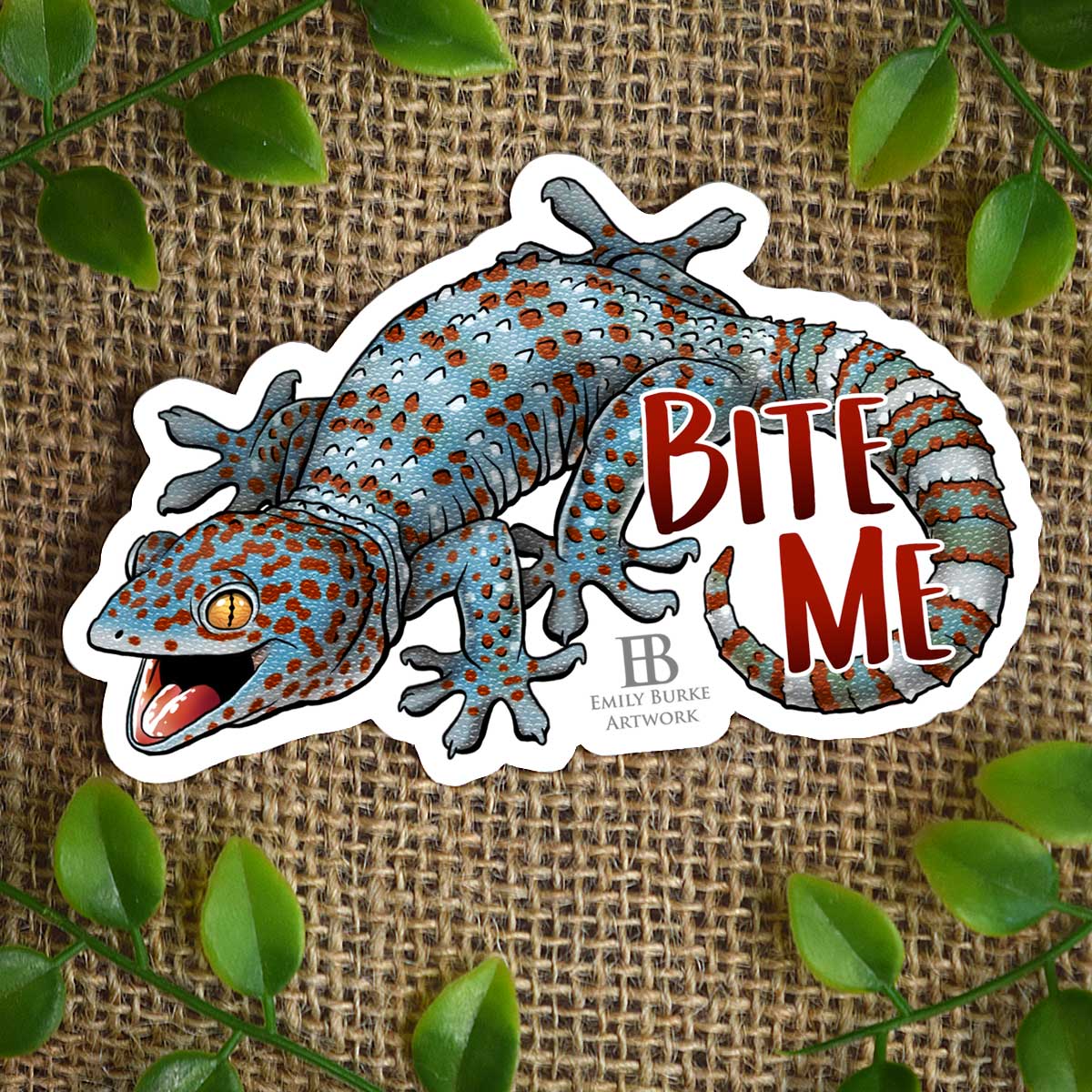 Bite Work Sticker Bite Me Sticker – Emily Burke Artwork