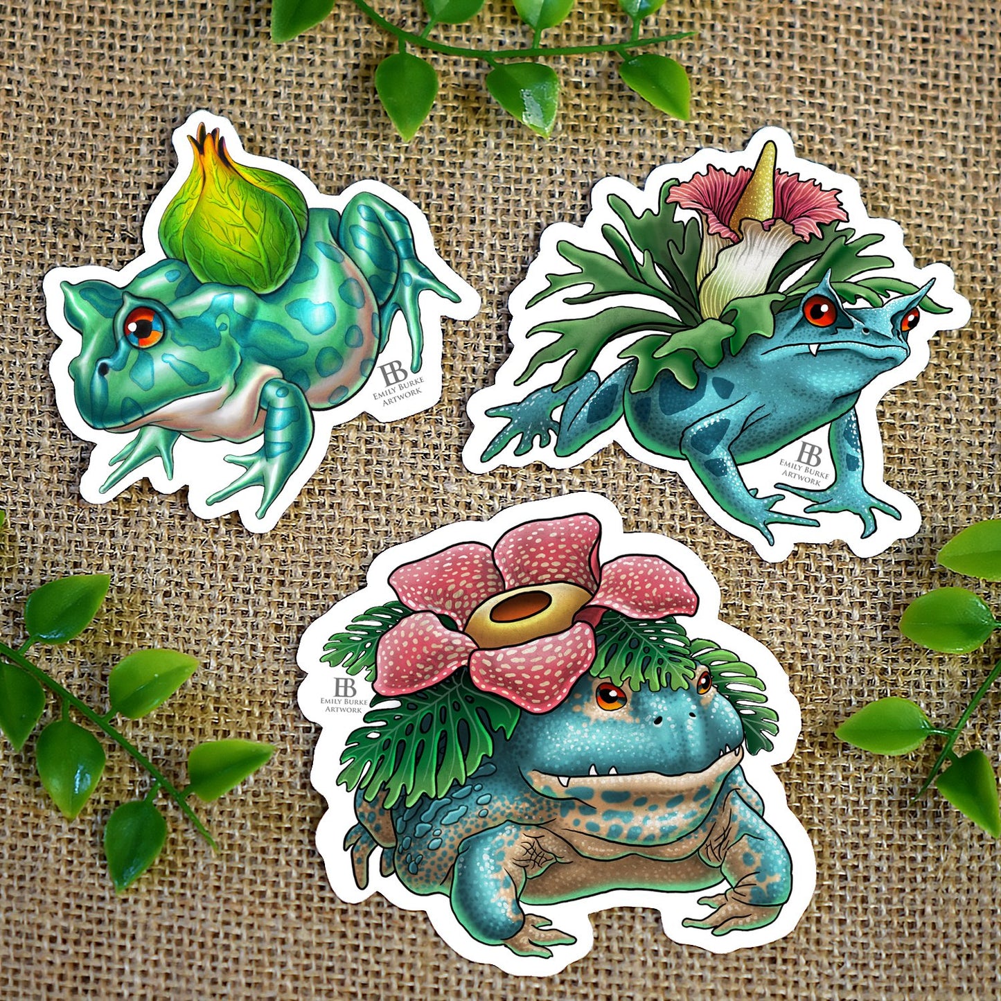 Reptimon Bulbasaur Family Stickers