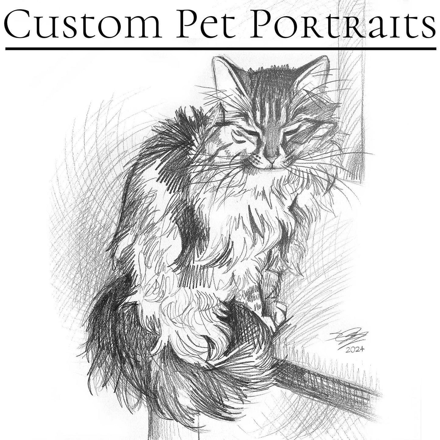 Custom Pet Portrait 11"x14"