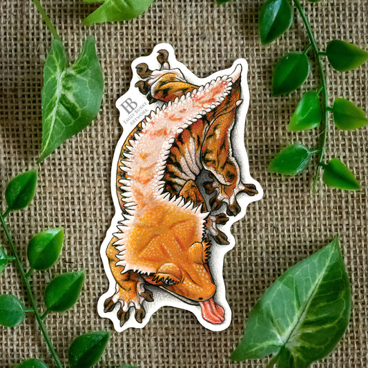 Tricolor Crested Gecko Sticker