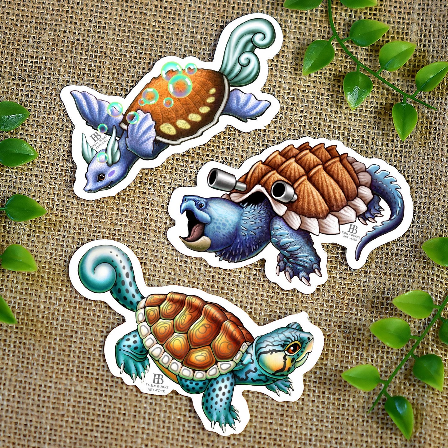 Reptimon Squirtle Family Stickers