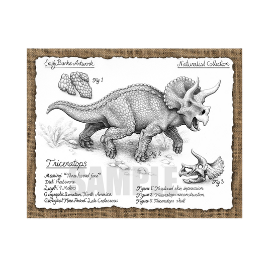 Triceratops Print